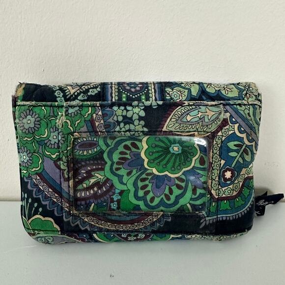 Vera Bradley Blue Rhapsody Taxi Wallet Compact Cotton Wallet For Crafts/Repairs - Picture 3 of 16
